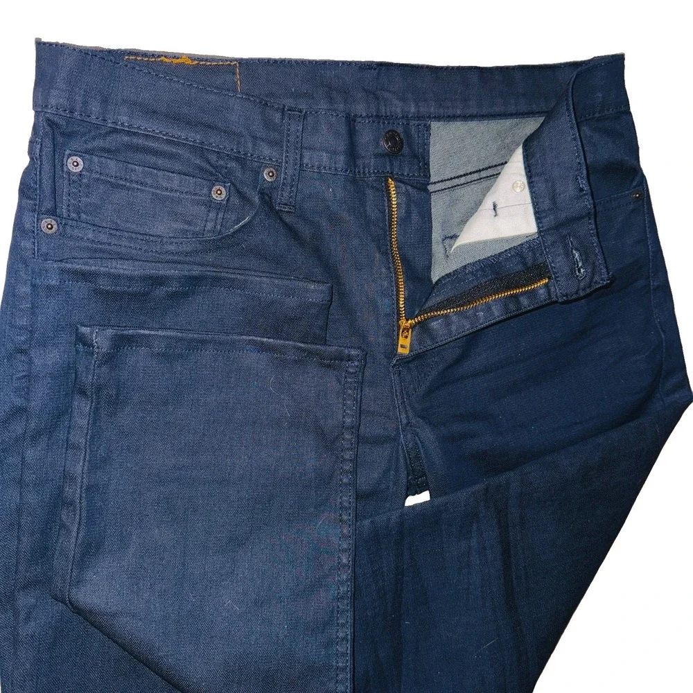 Levi's 511 Slim Fit Jeans Black Indigo Dark Wash Mens 34x30 Stretch Taper Denim